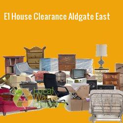 E1 house clearance Aldgate East