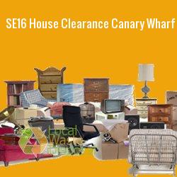 SE16 house clearance Canary Wharf
